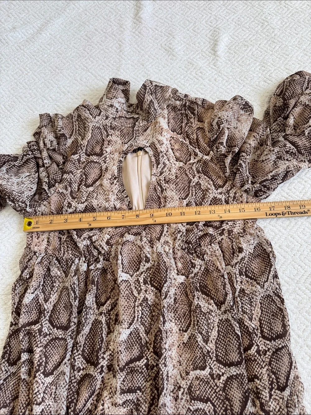 NWT Nasty Gal Snake Print Mini Dress in Brown Sz 4 - Picture 8 of 10